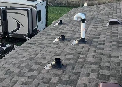 Roof vent pipe flashing and leak repair in Paramus New Jersey